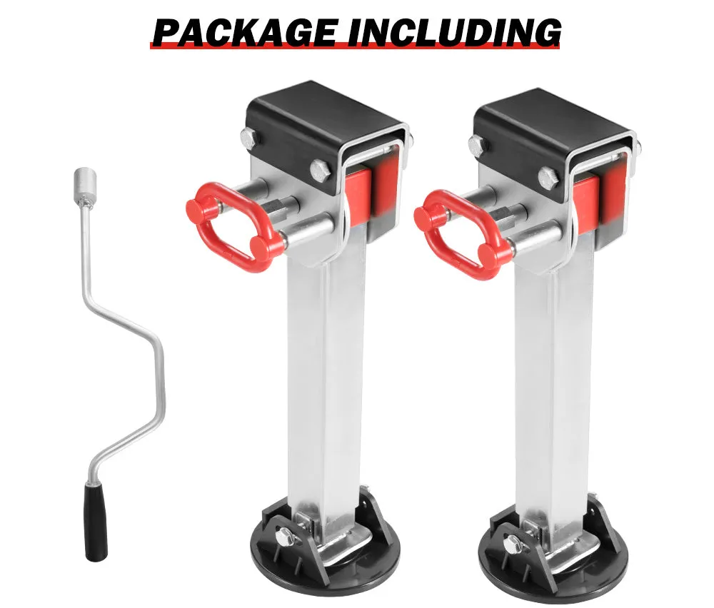 2x 430mm Drop Down Corner Steadies Stabilizer Legs Caravan Camper Trailer 1500LBS