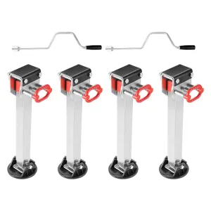 4x 550mm Drop Down Corner Steadies Stabilizer Legs Caravan Camper Trailer