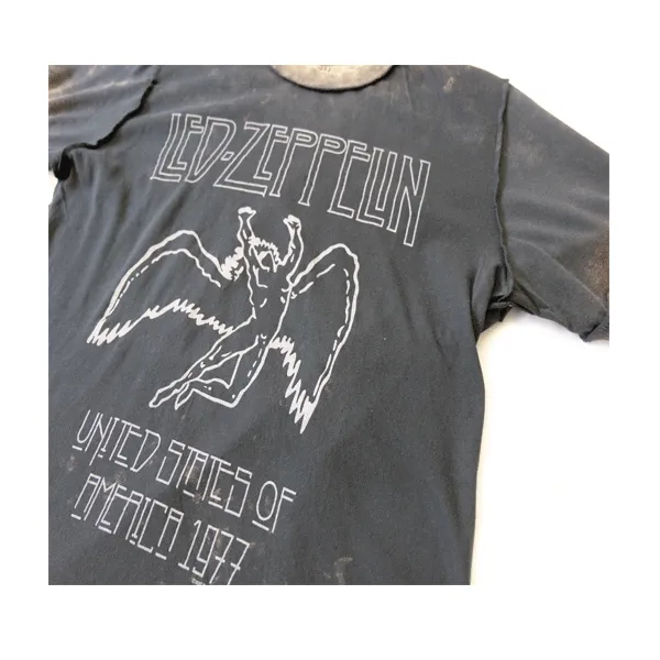 Amplified - Vintage Led Zeppelin '77 T-Shirt - Acid Wash Black