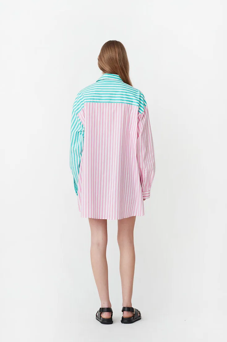 Benny Shirt in Pink/Turquoise