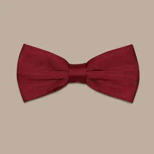 Burgundy Satin Matt Plain Bowtie