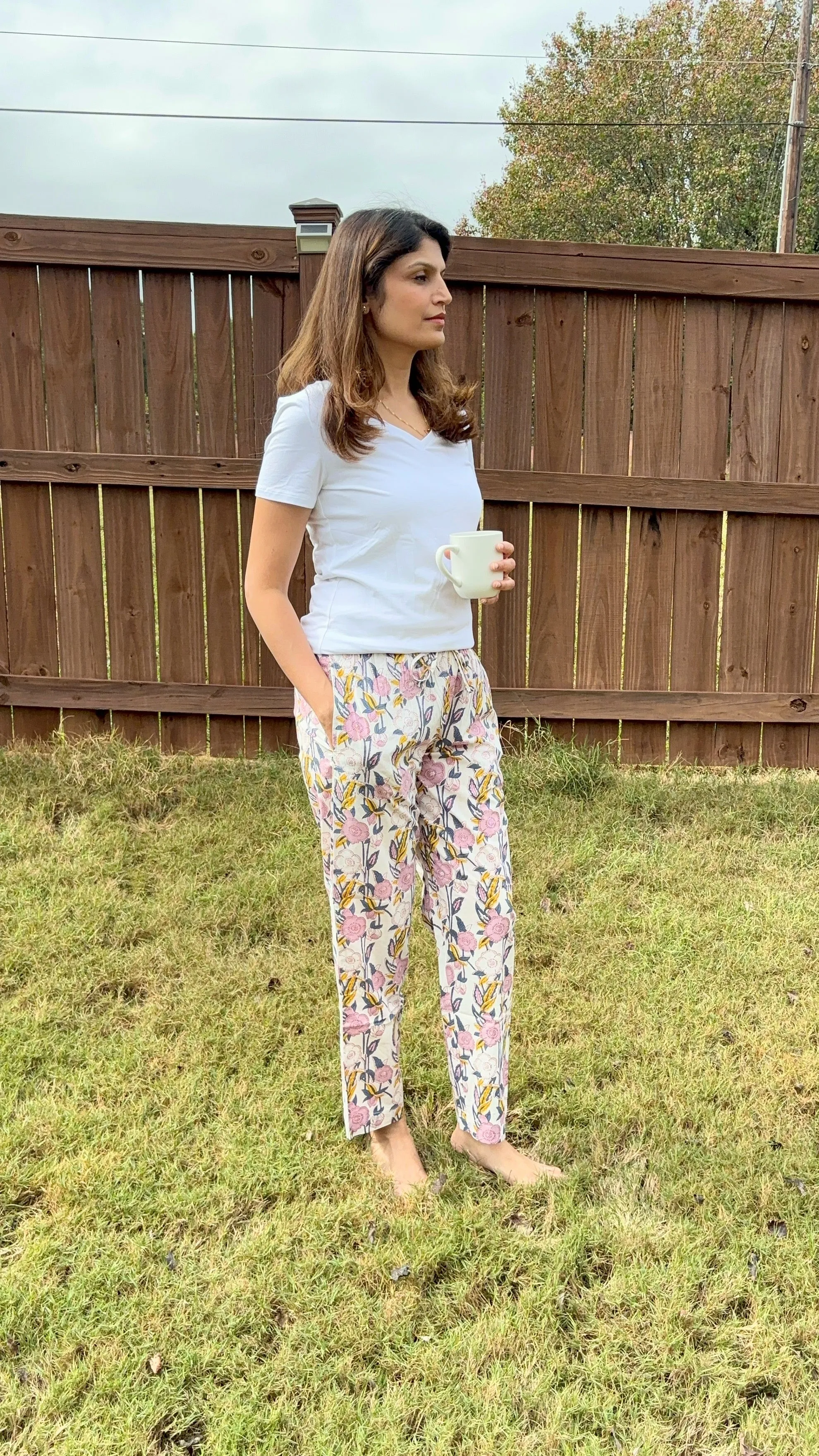 Cotton Pajama Pants Women - Blooming Breeze