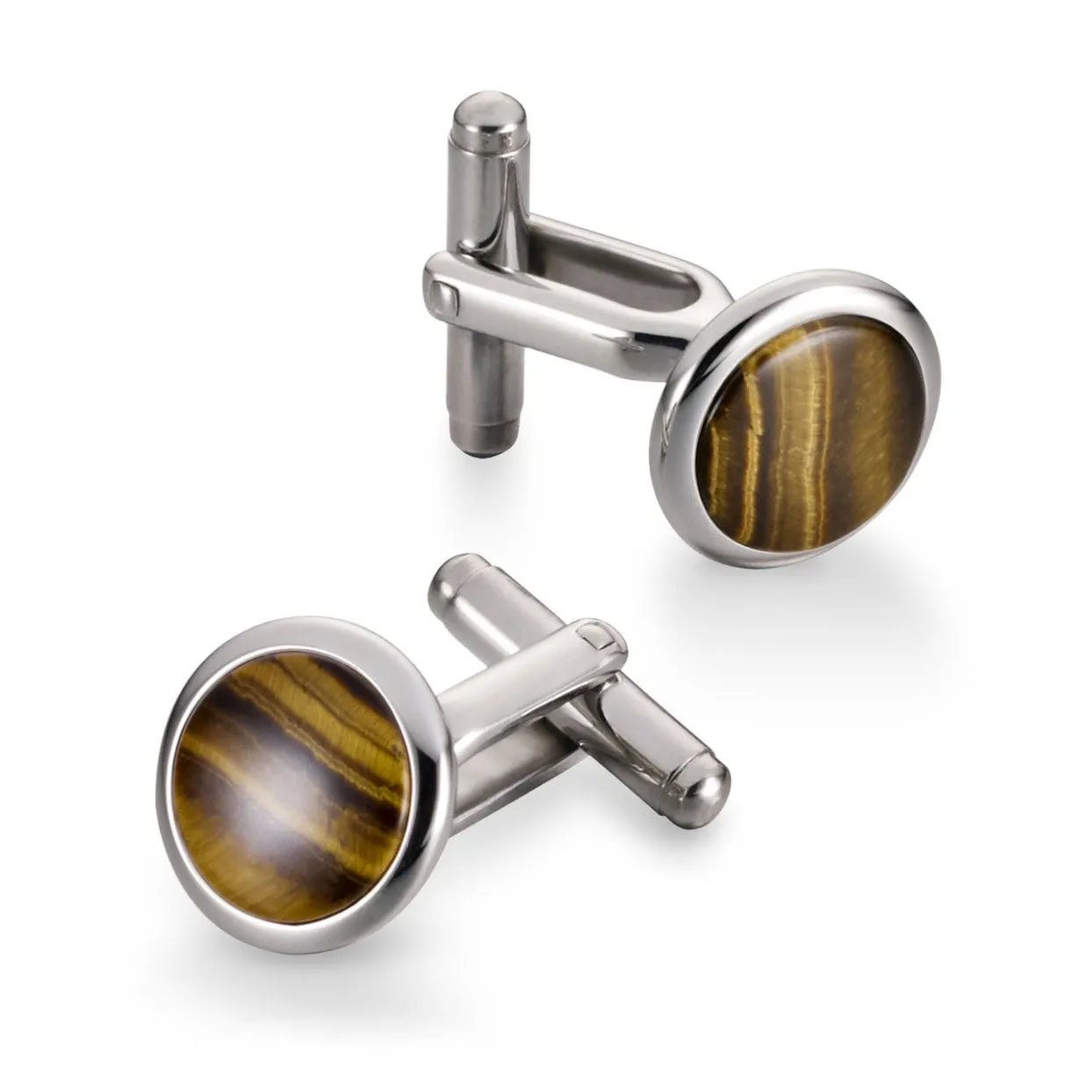 Dalvey BUTTON CUFFLINKS Tiger's eye