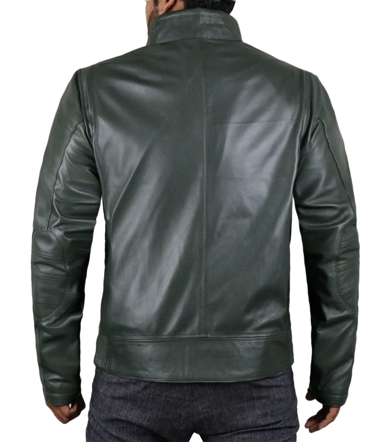 Darnis Black Cafe Racer Leather Jacket