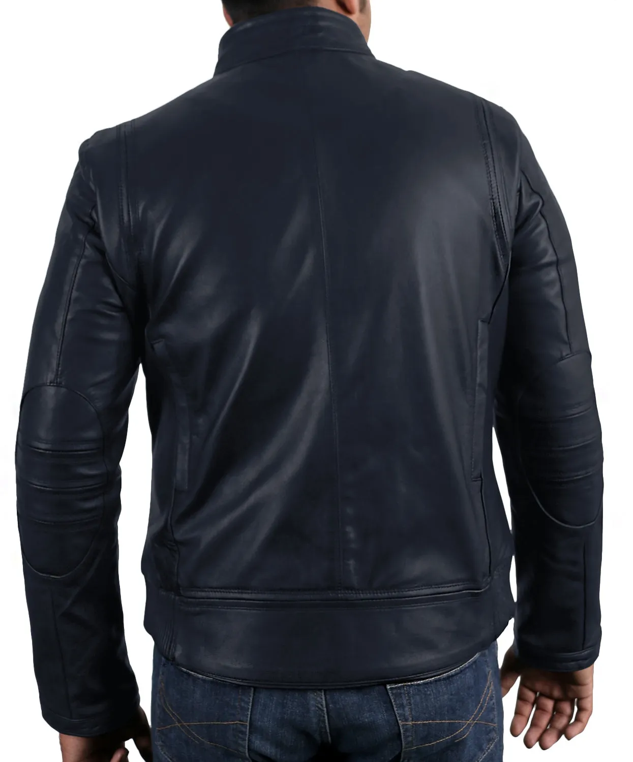 Darnis Black Cafe Racer Leather Jacket