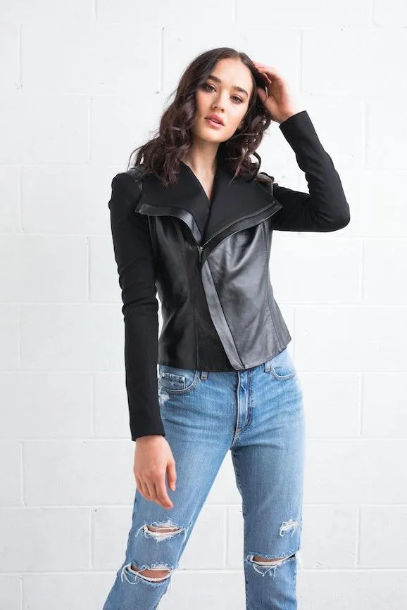 Dea The Label WOMENS GWENYTH LEATHER JACKET - BLACK