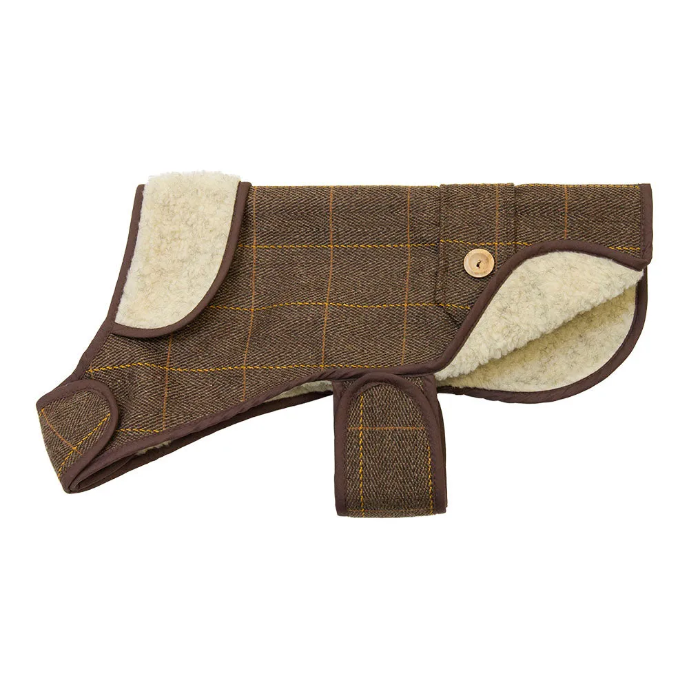 EARTHBOUND English Tweed Sherpa Dog Coat