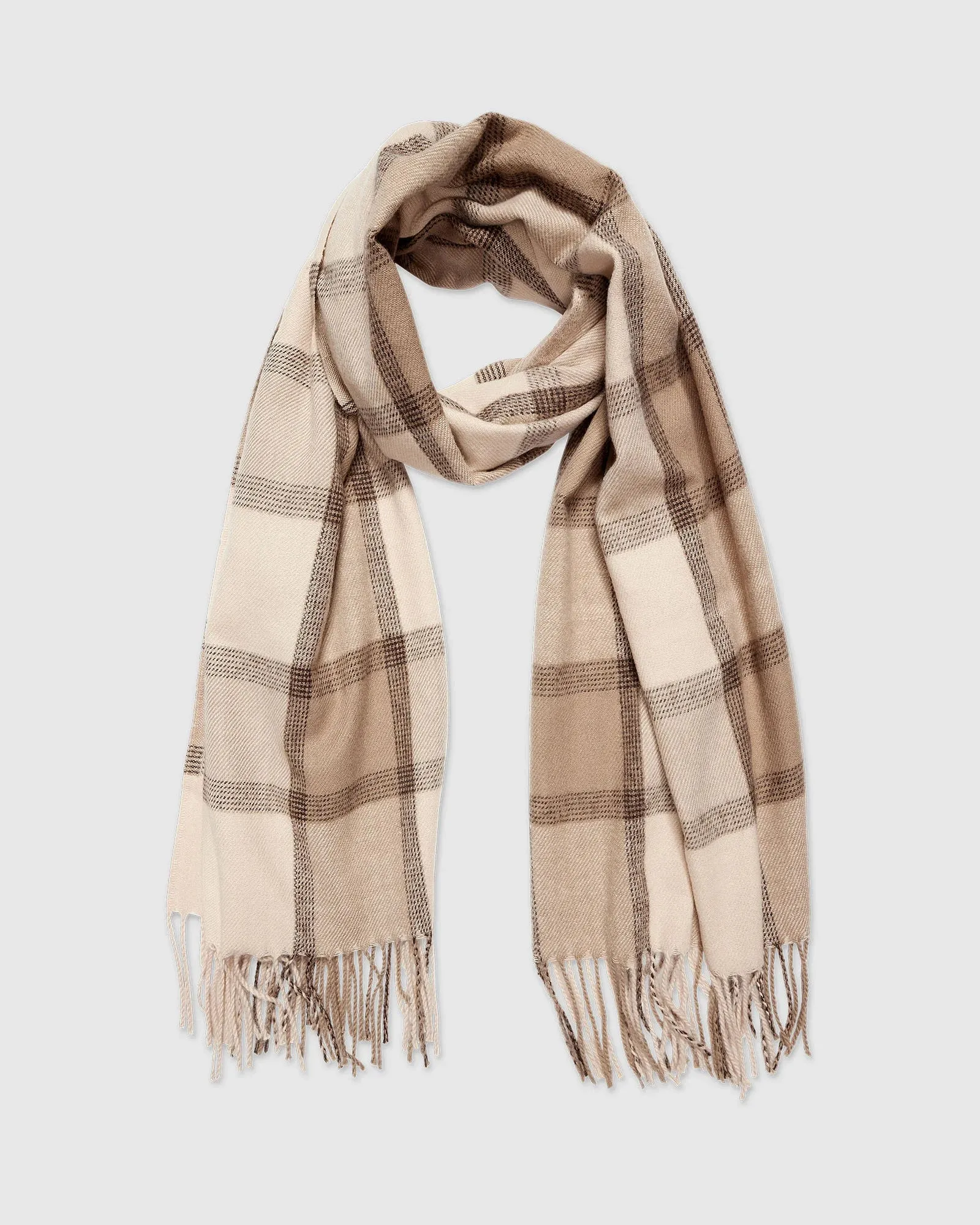 Edinburgh Scarf in Plaid Mocha