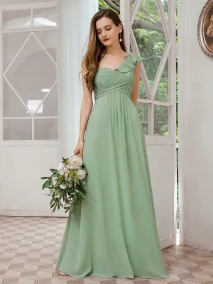 Feminine One Shoulder A-line Bridesmaid Dresses