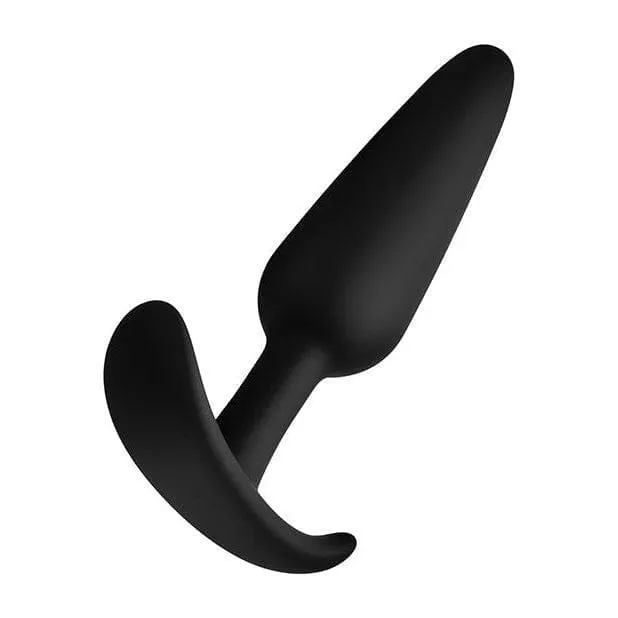 Forto F-31 100% Silicone Butt Plug with Flared Base Black