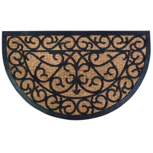 Half Round Rubber & Coir Doormat