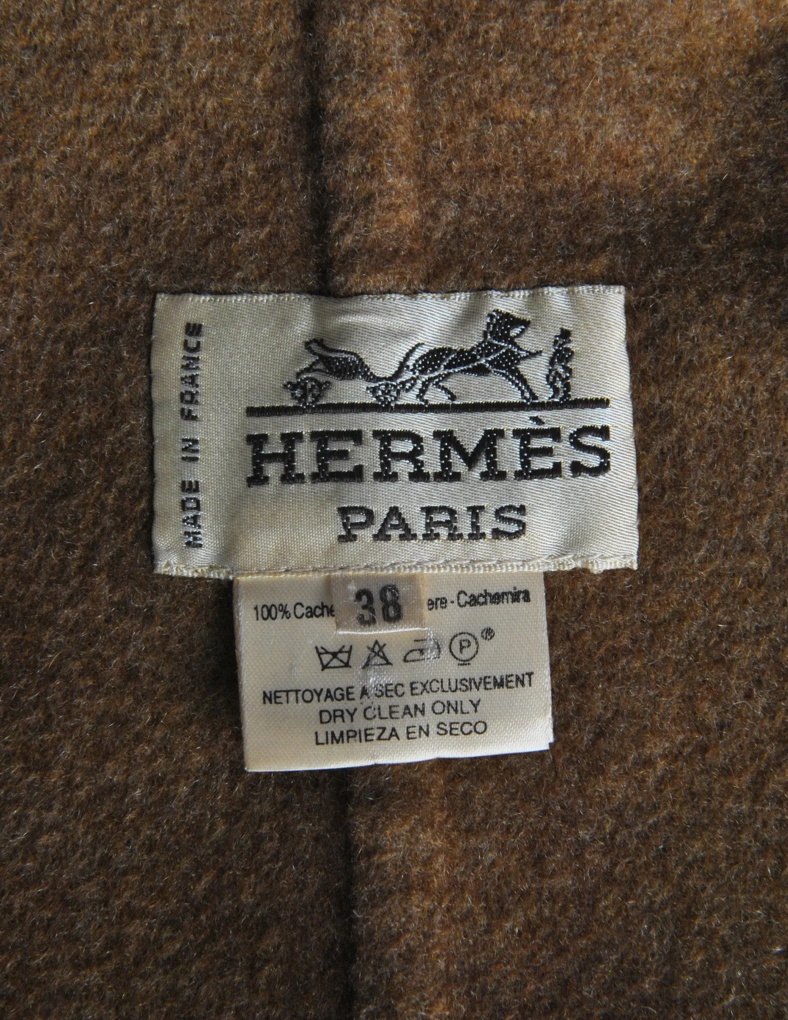 Hermès Vintage Caramel Brown Cashmere Blazer Riding Jacket