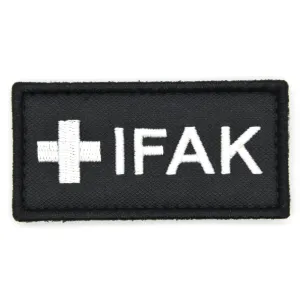 IFAK Individual First Aid Kit Embroidered Patch Black