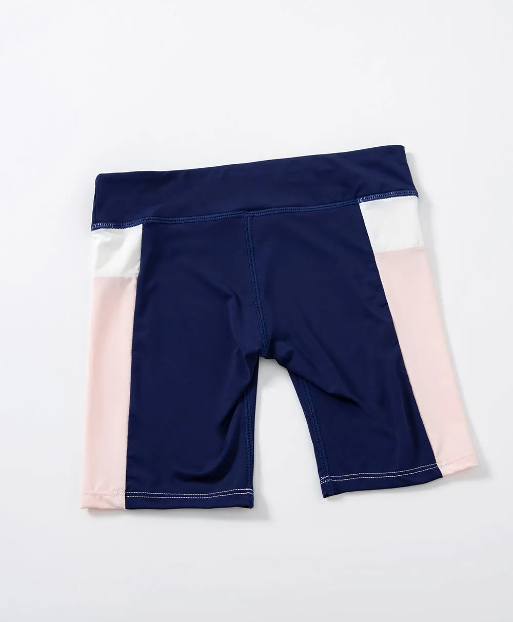 Junior Playful Colour Blocking Girl's Biker Shorts