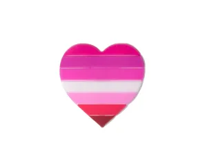 Lesbian Flag Heart Silicone Pins