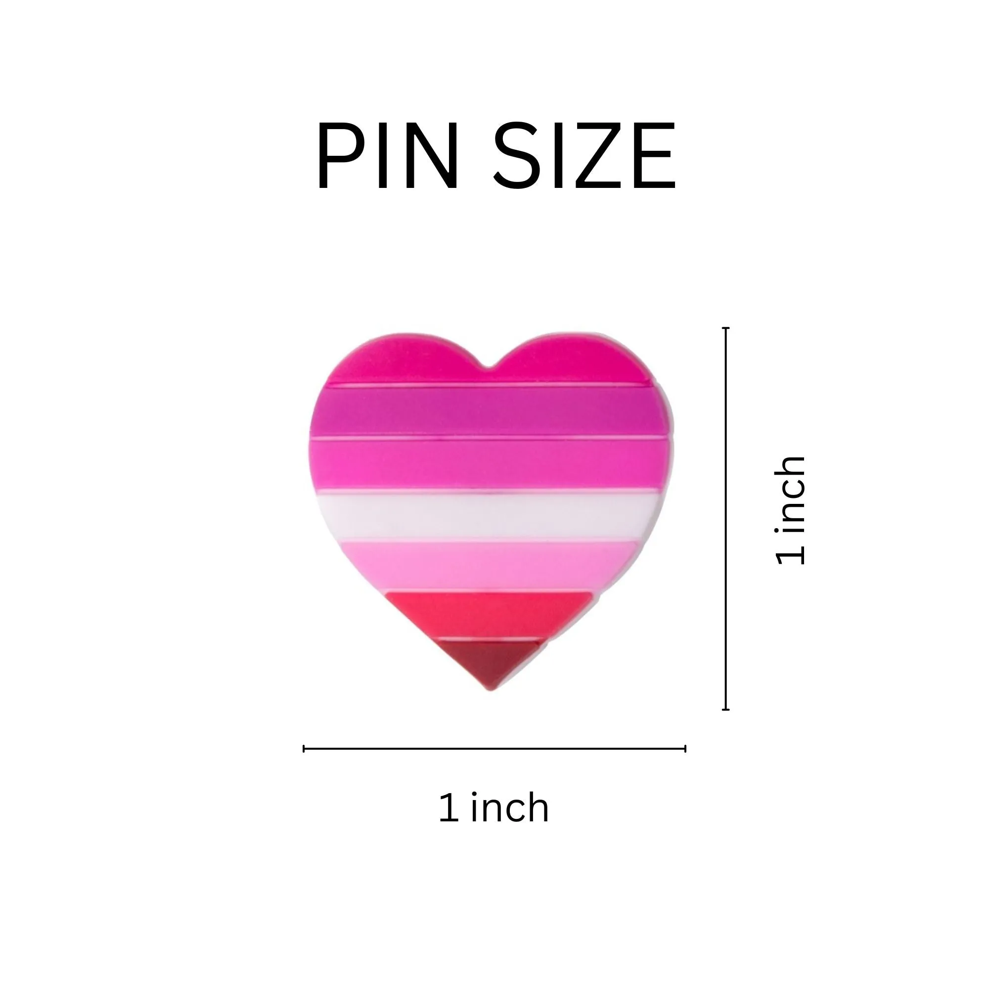 Lesbian Flag Heart Silicone Pins