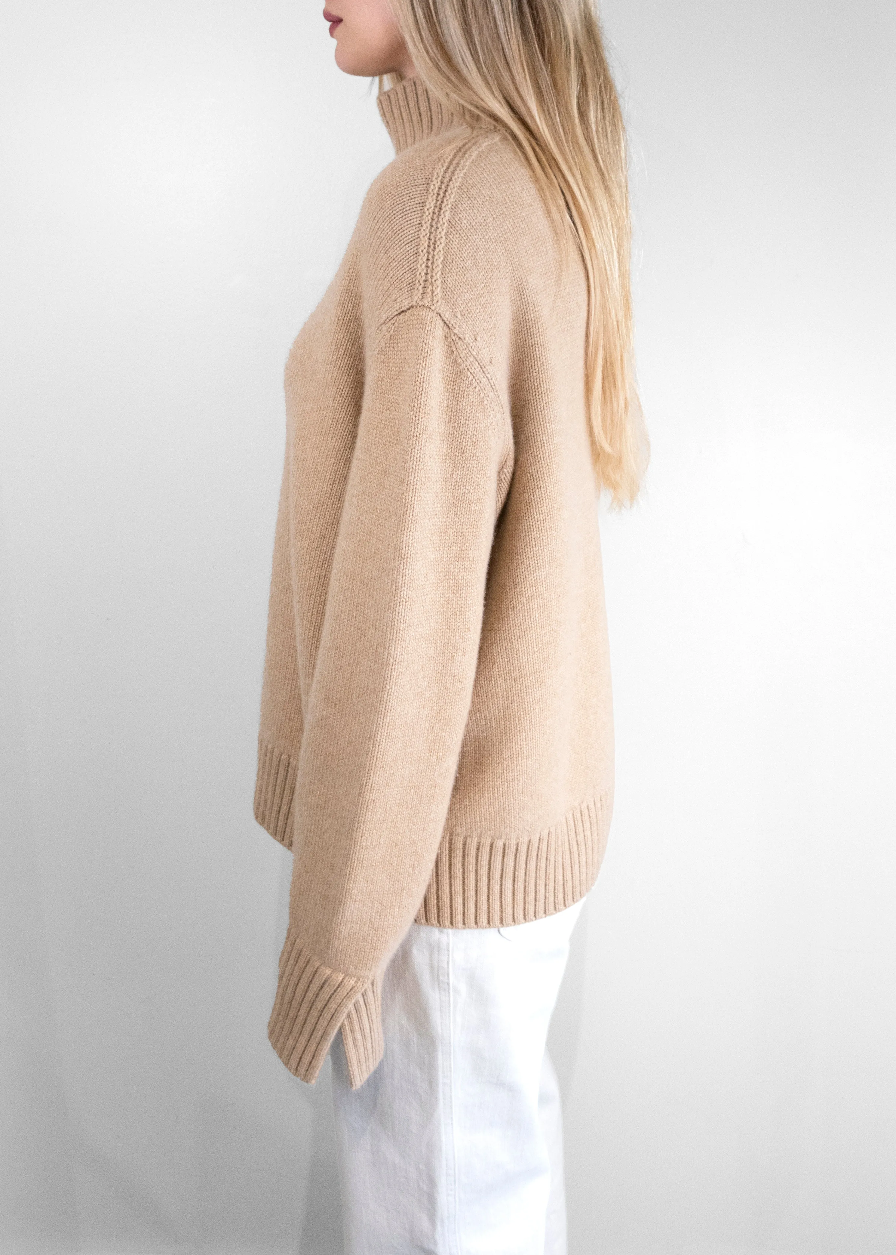 Loro Piana Ribbed Cashmere Mockneck Sweater