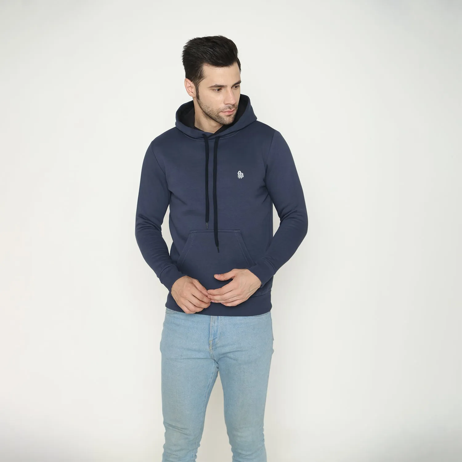 Men's Solid Hoodie Sweatshirt - Navy