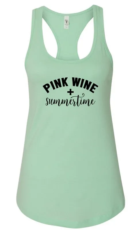 Pink Wine and Summertime Graphic Tank *Online Only*