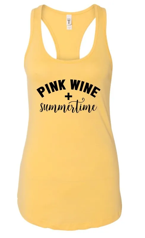 Pink Wine and Summertime Graphic Tank *Online Only*