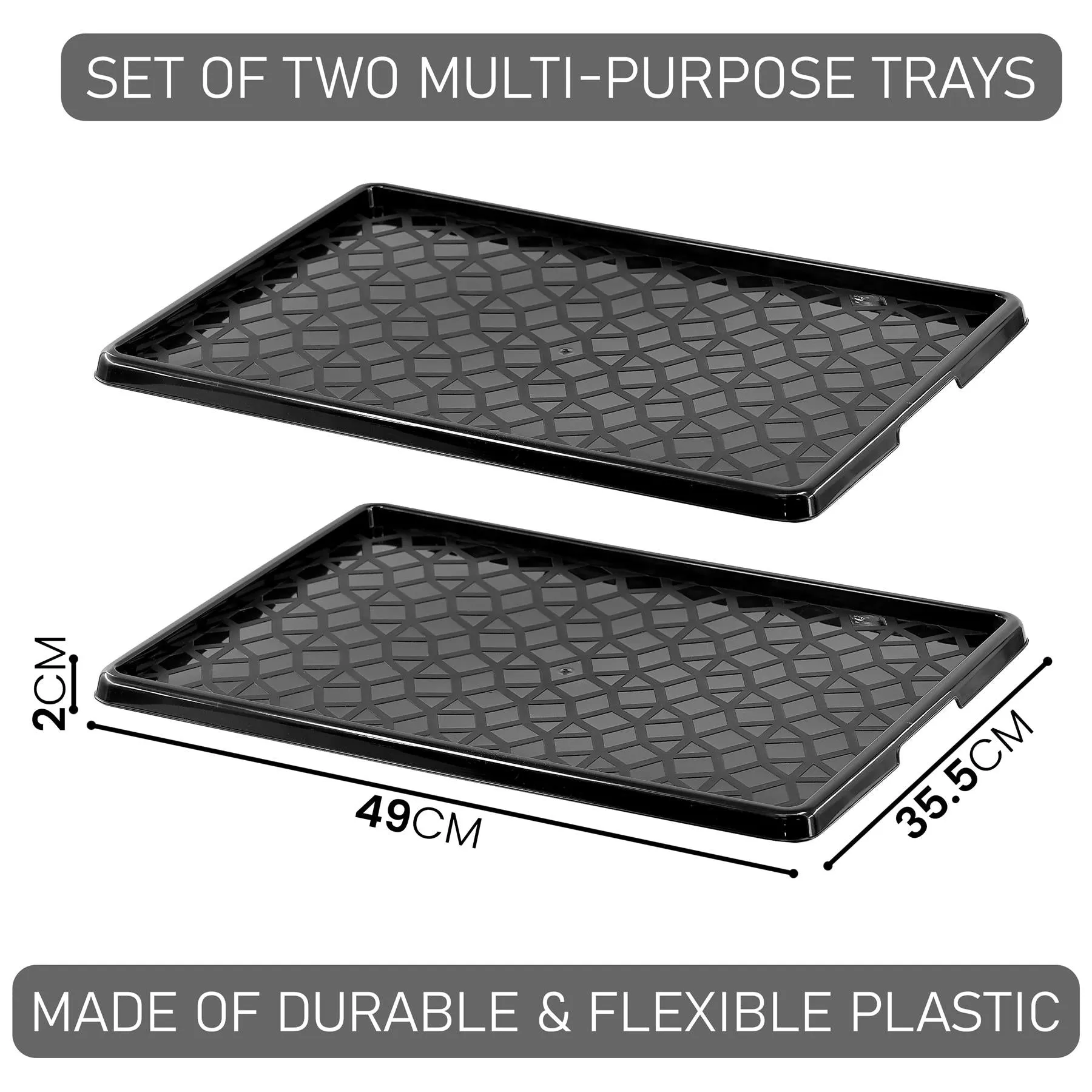 Plastic Shoe Tray Set of 2