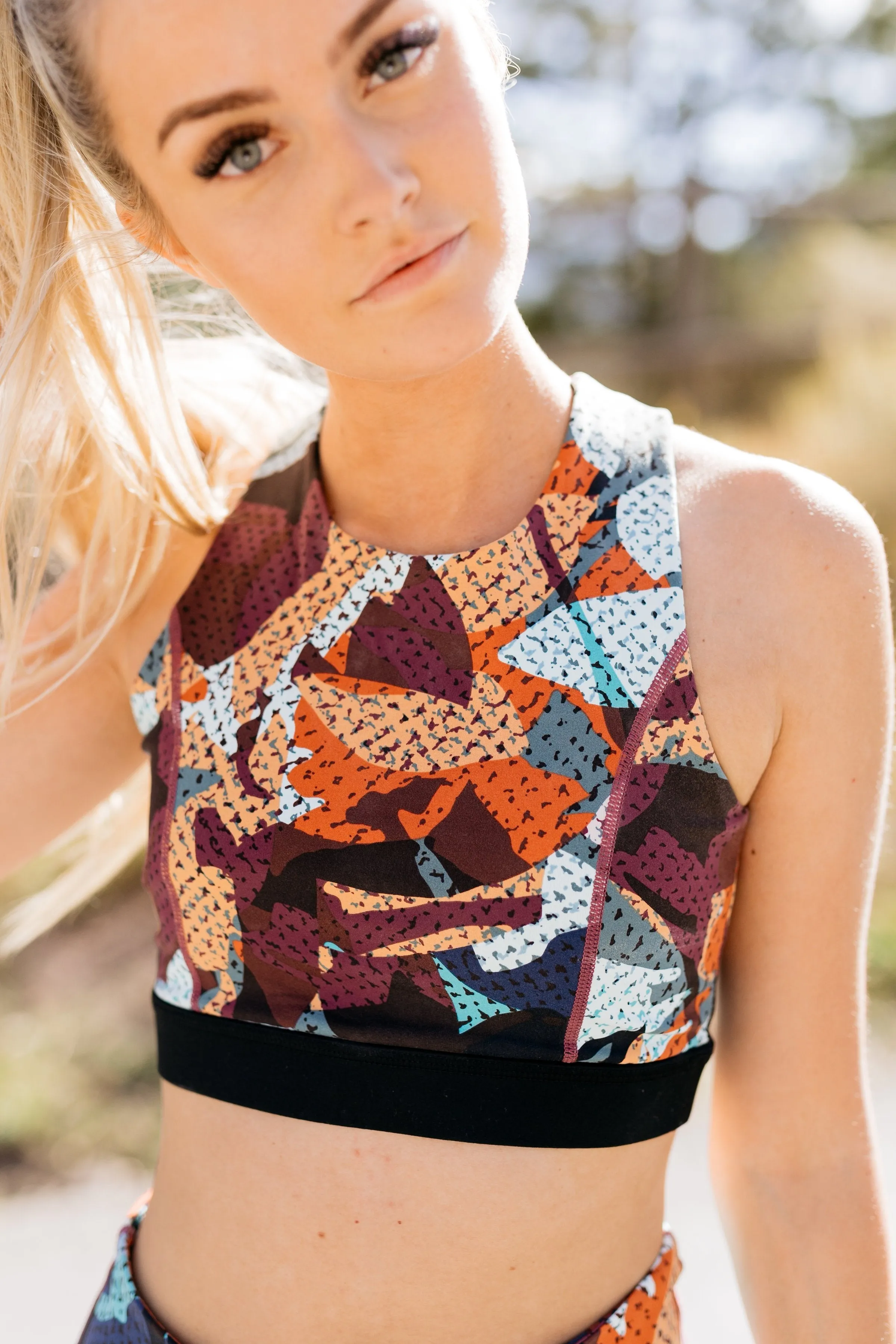 Playful Pop Art Athletic Bra