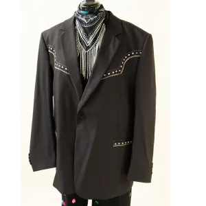 Plus Size Western Black Blazer