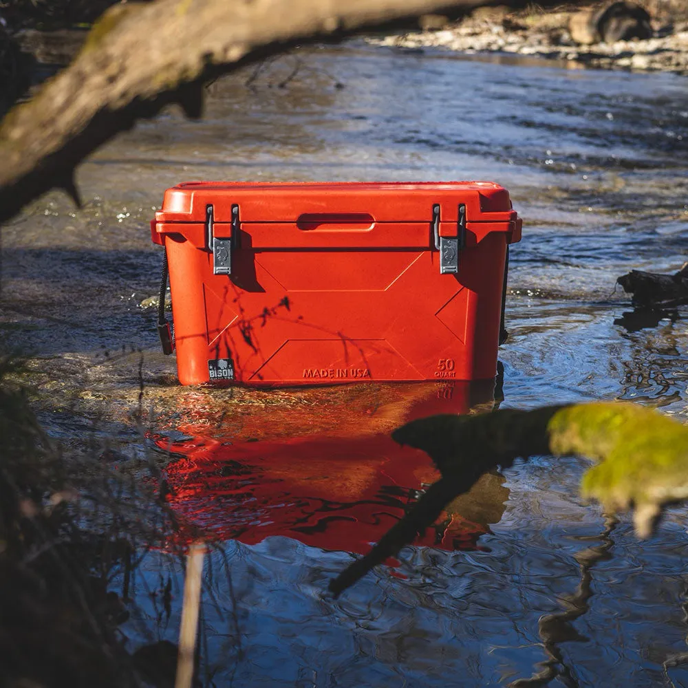 Red 50 QT Bison Cooler