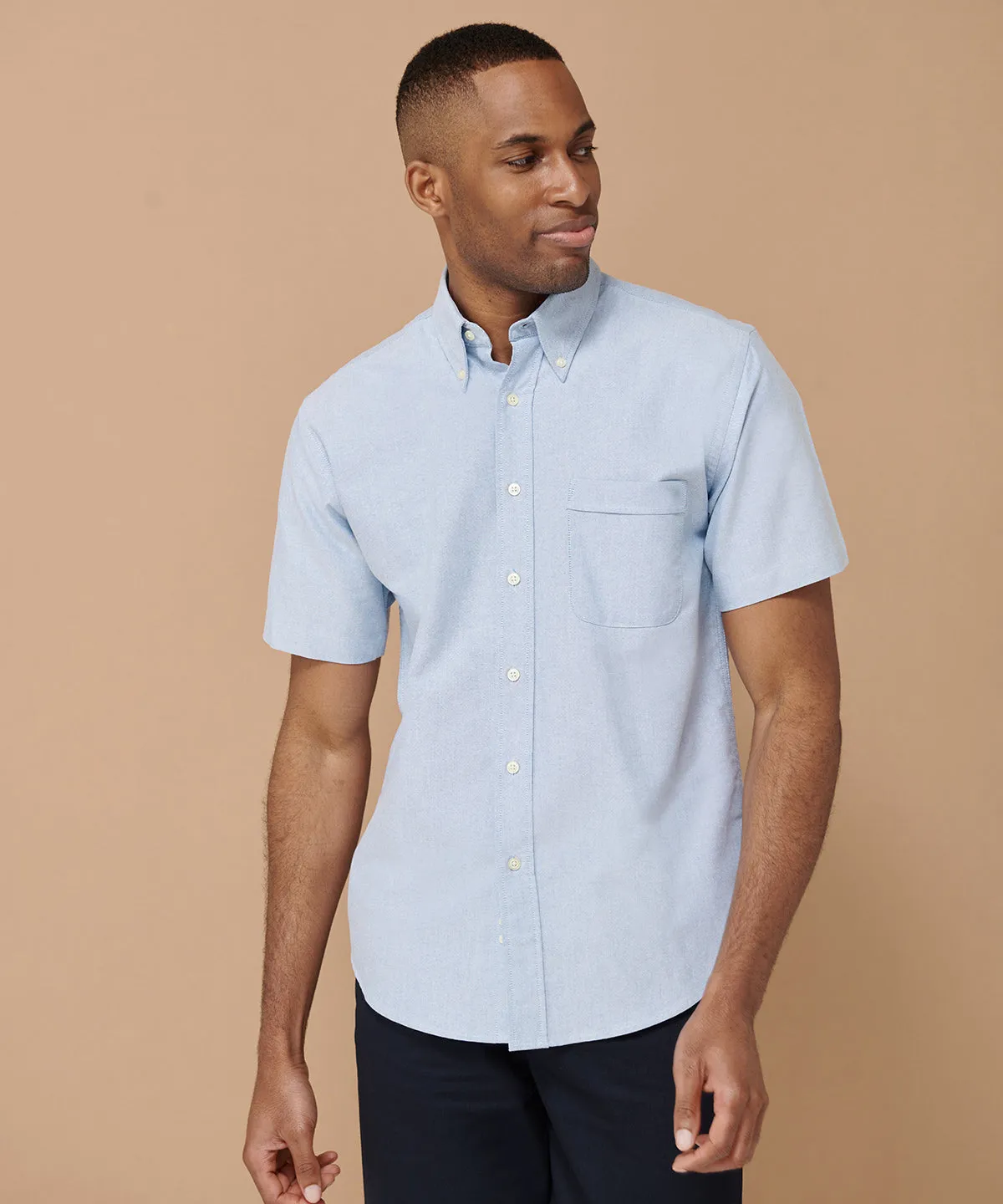 Short sleeve classic Oxford shirt | Blue