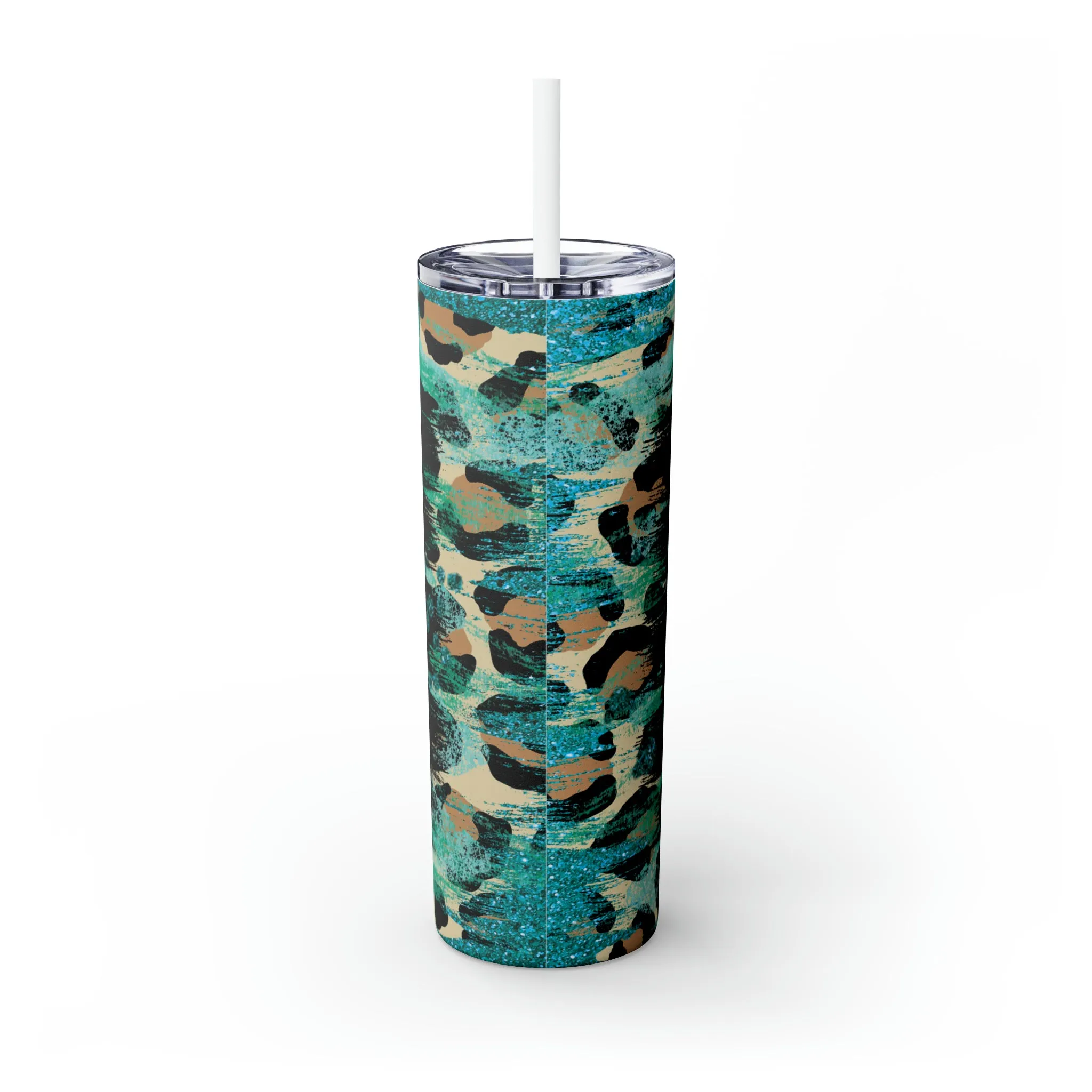 Skinny Tumbler with Straw, 20oz, Western