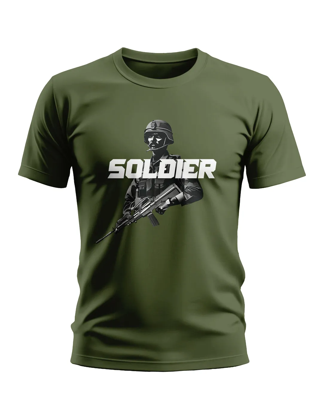 Soldier With Rifles Cotton T-shirt