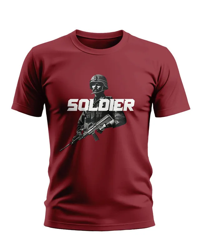 Soldier With Rifles Cotton T-shirt