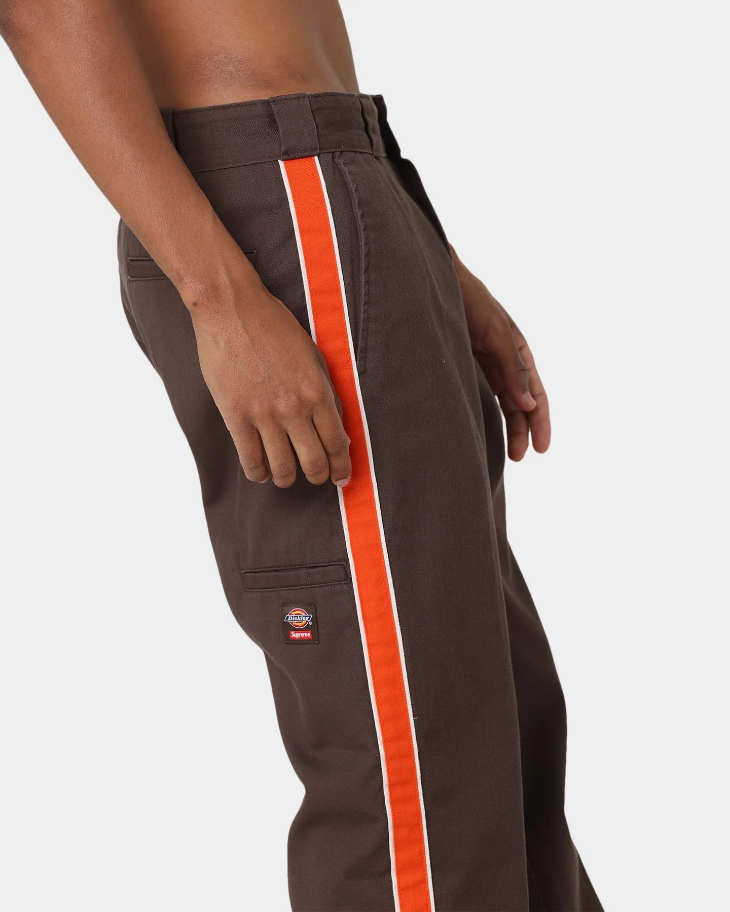 Supreme X Dickies Stripe 874 Pants Brown