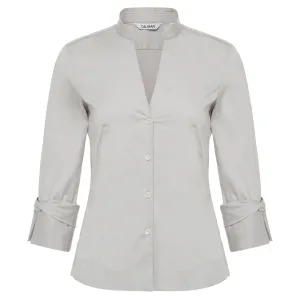 The Amy Classic Blouse - Grey