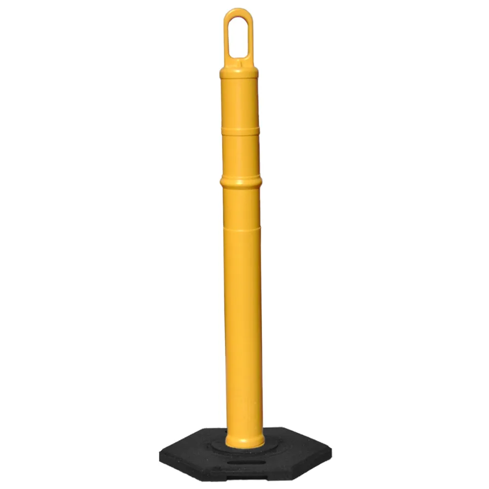 Traffix Devices 42" Tall Looper Tube Delineator Post - 18 Lbs Base - Yellow