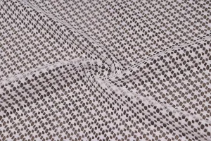 White Abstract Lace Polyester Fabric